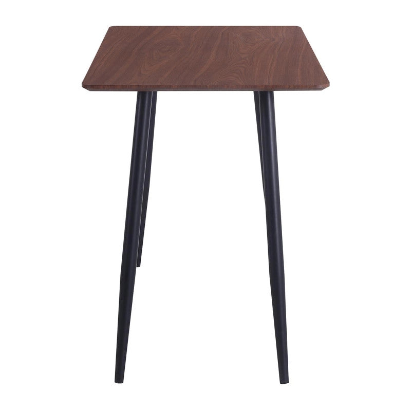 Tavolo Edith 120x70x75 Piano In Mdf Marrone E Gambe Nere