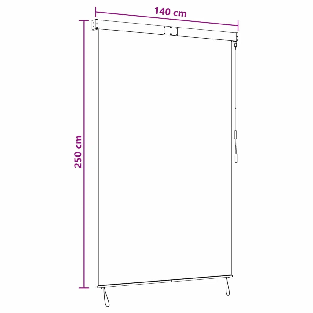 Tenda a rullo Multicolore 140 x 250 cm Tessuto e Alluminio 42037191