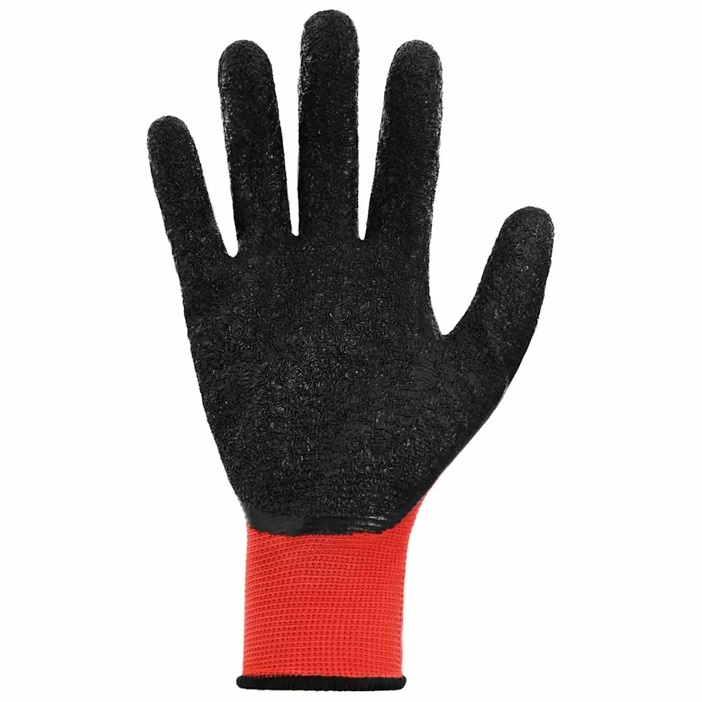 Guanti da Lavoro 24 pcs Rosso e Nero 10 / xl 42020697