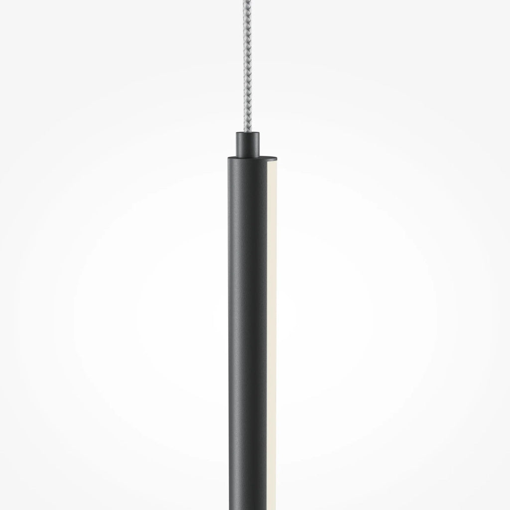 Maytoni Lampadario moderno Halo 1 luce LED integrato nero alluminio