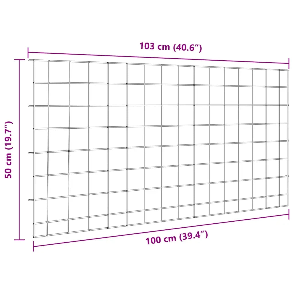 Set di Recinzione per Stagno 5 pz Verde 100 x 50 cm Acciaio