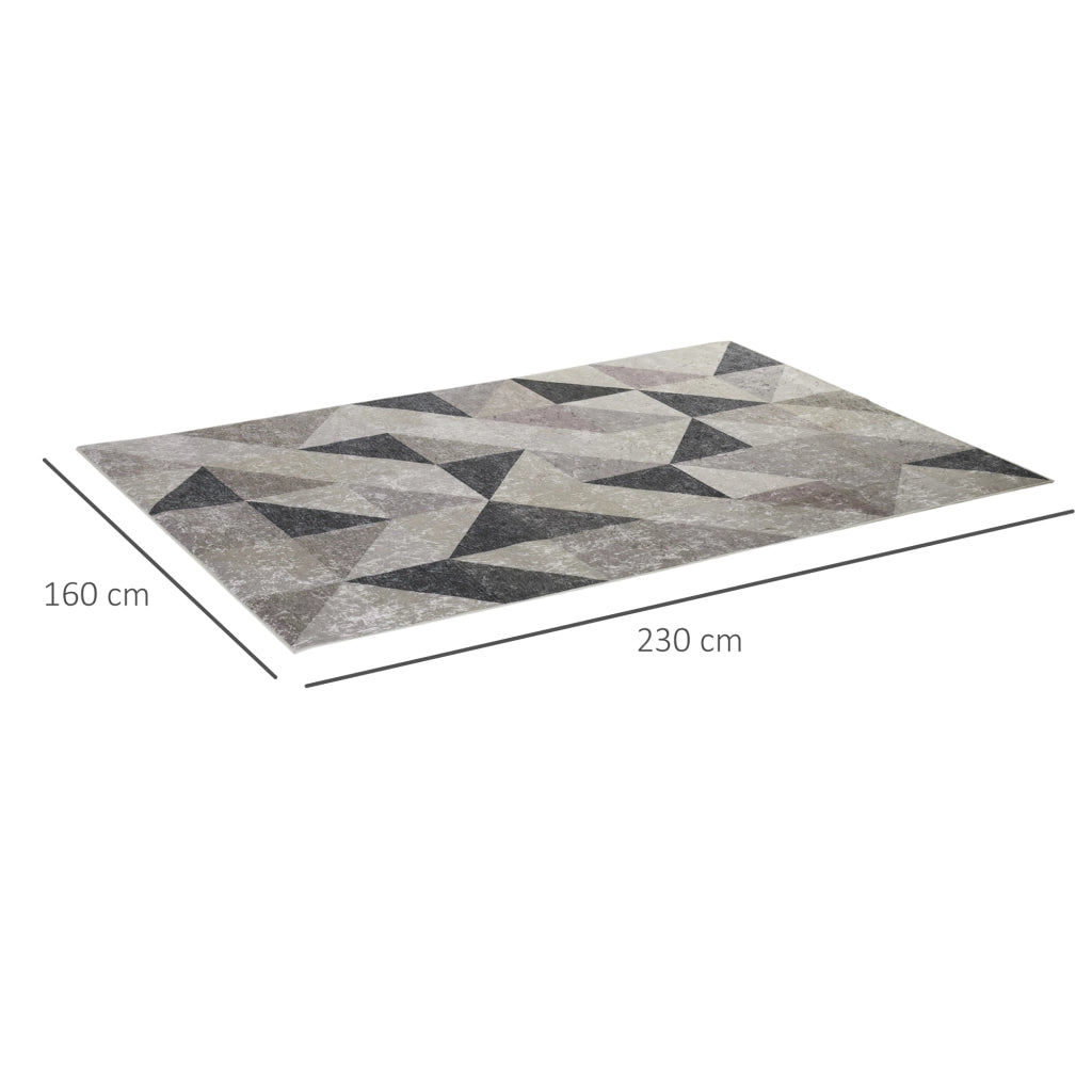 Tappeto Moderno Geometrico Velluto Grigio ¨C Minimal ¨C 230x160 cm