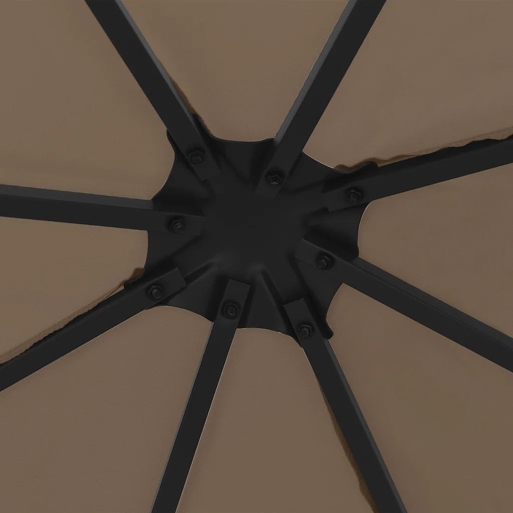 Gazebo con Luci a Stringa LED 3x3 m Grigio Talpa 3070324