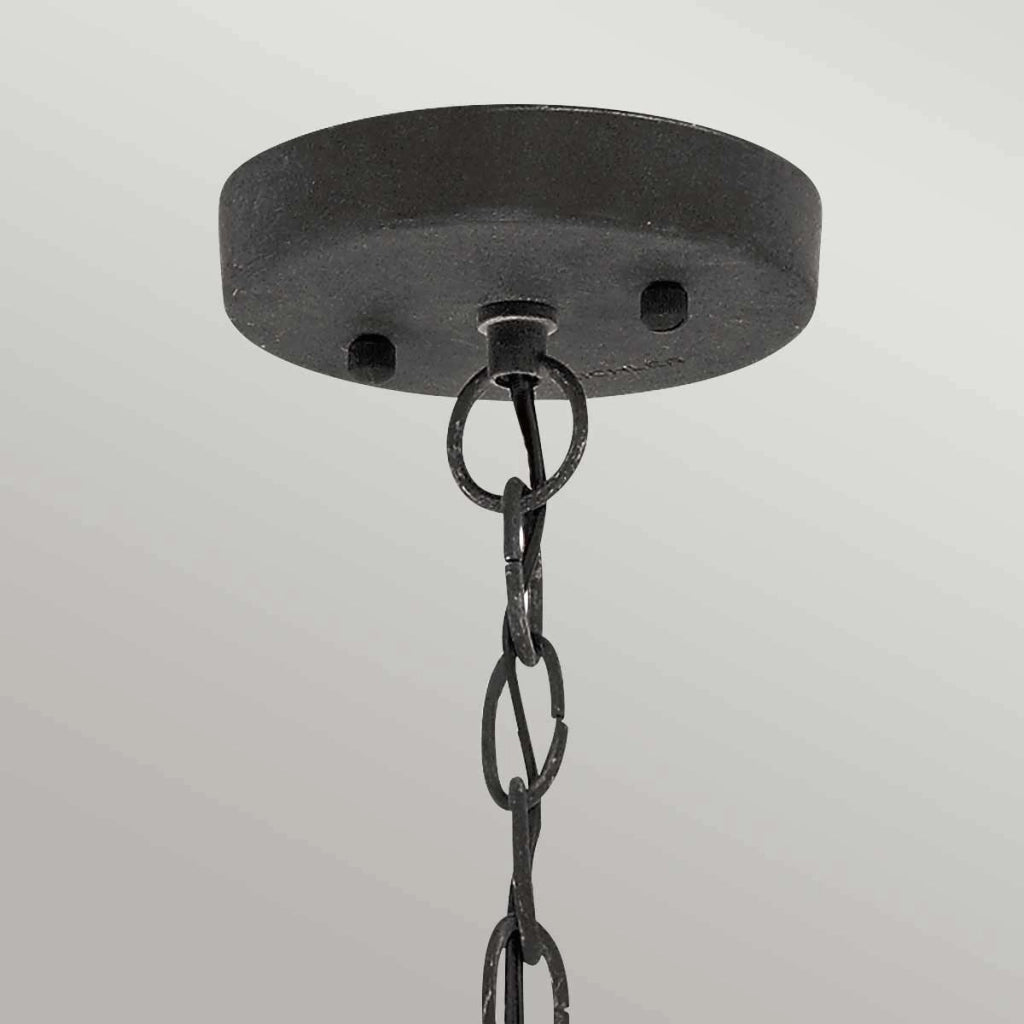 Lampada sospensione esterna retro zinco E27 60W Riverwood