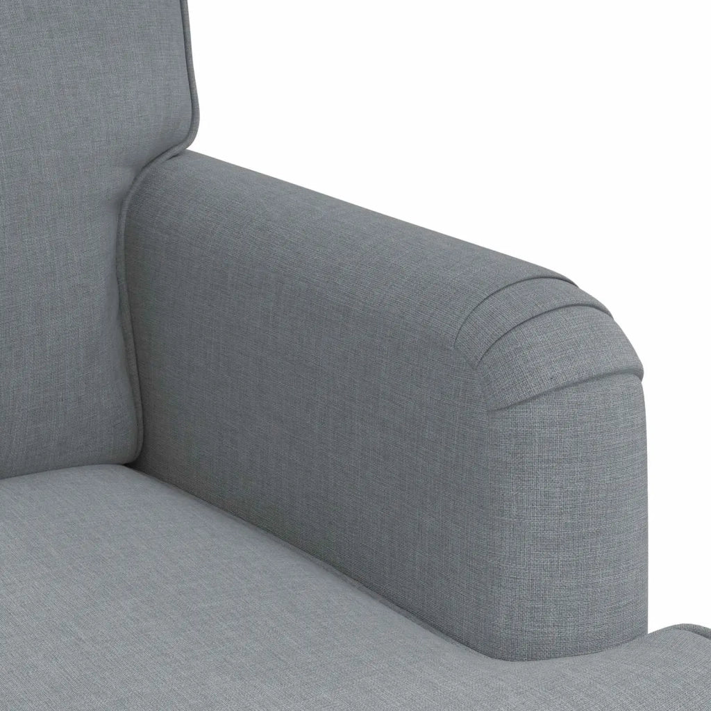 Divano Grigio chiaro 144 x 80 x 85 cm Tessuto