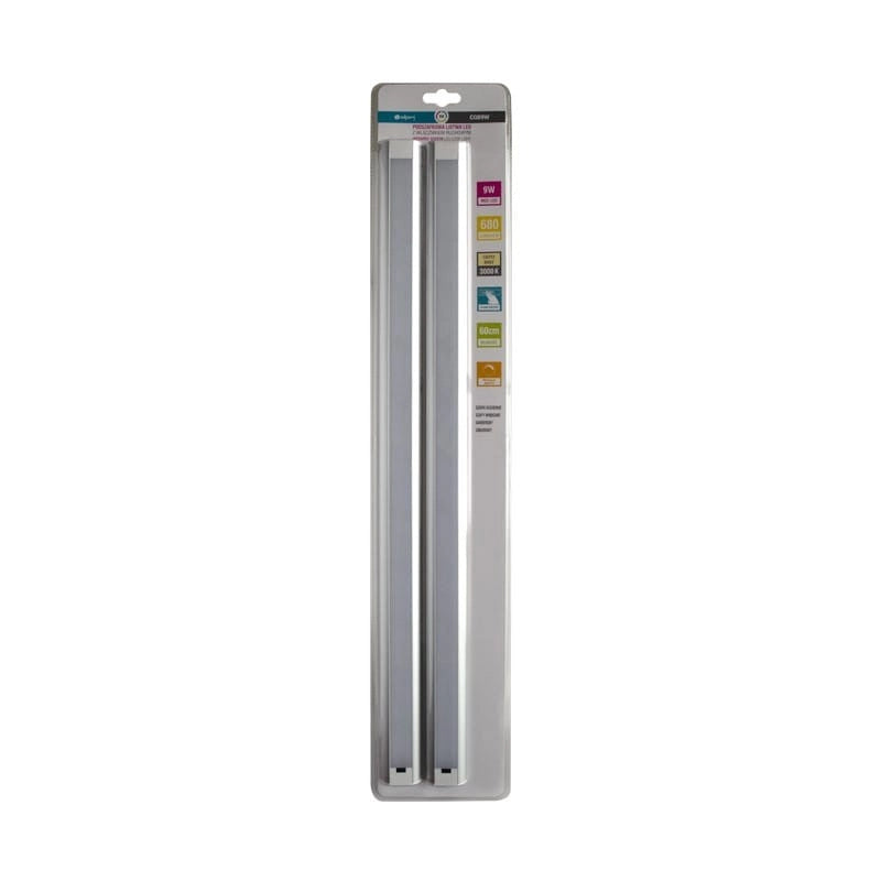 Barra LED sottopensile 2x60cm bianca 9W sensore DPM