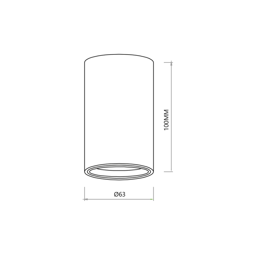 Spot da soffitto bianco tondo 10cm GU10 8W Genesis