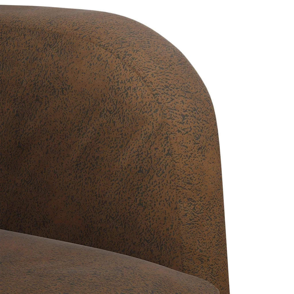 Divano Divanetto-Sofa Marrone 110 cm in Similpelle
