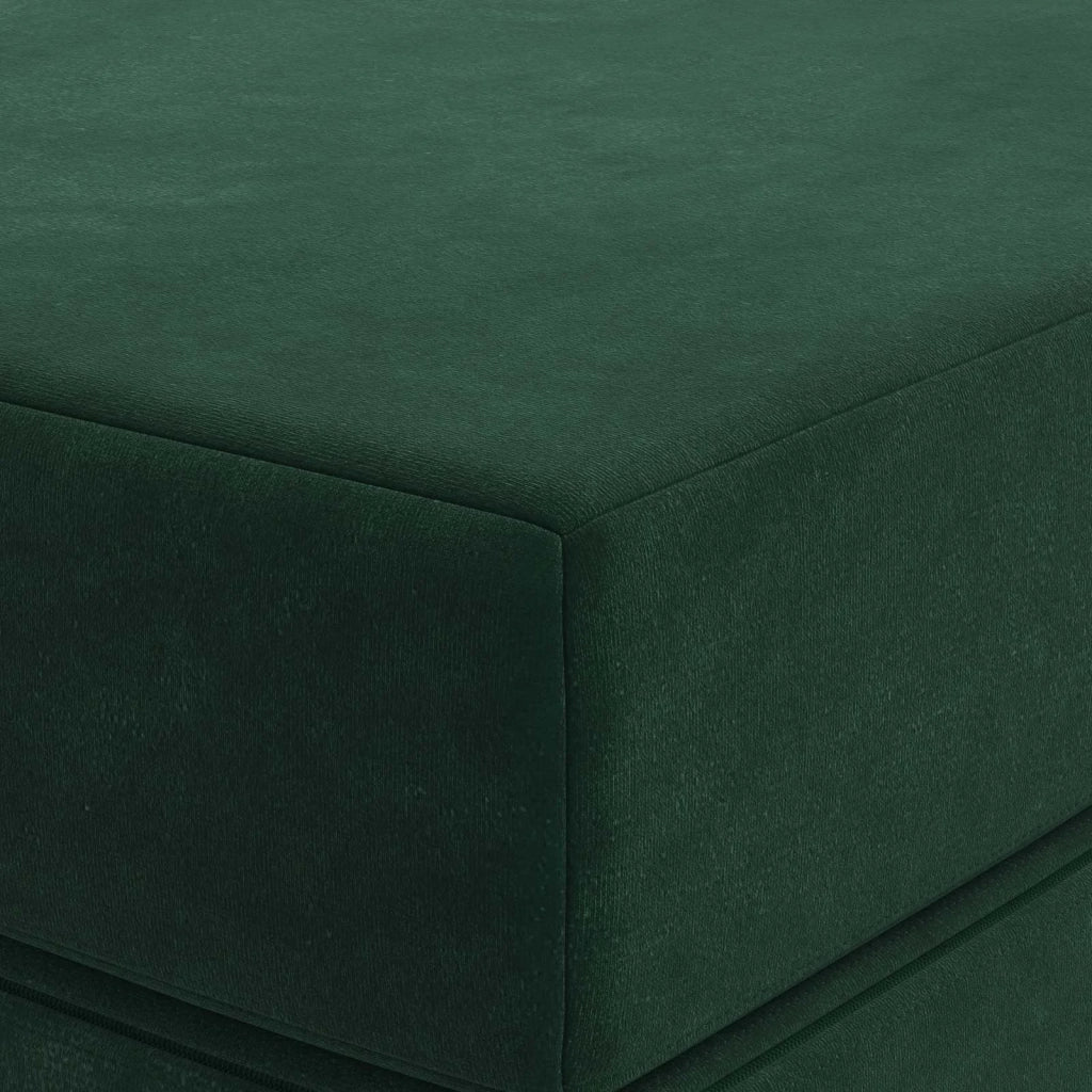 Divano Letto Pieghevole 180 x 67 x 45 cm Verde Scuro 900253