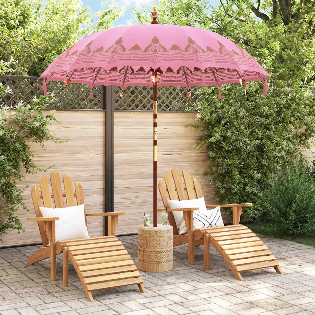 Parasol Balinese 260 Rosa 210-220 cm Cotone e legno massello 3356906