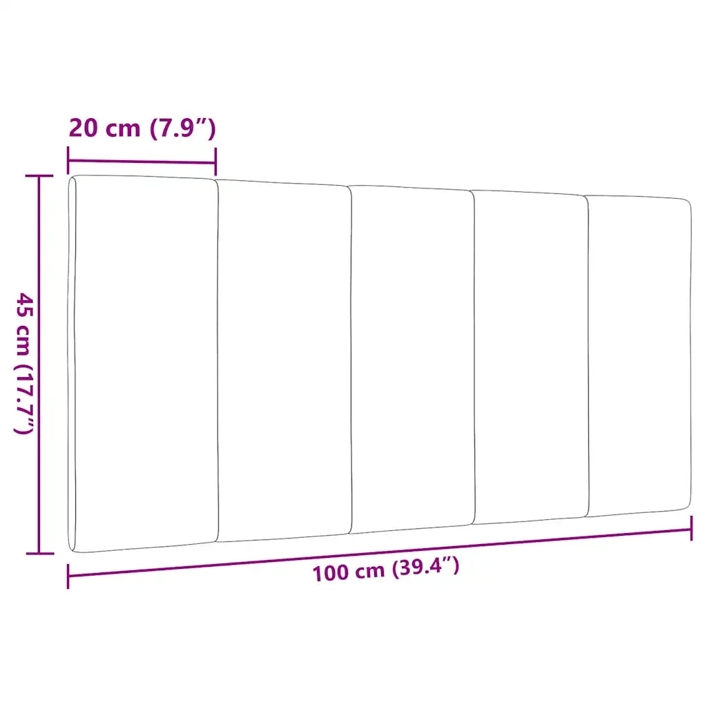 Cuscino Testiera-Cuscino per Testiera Hanko Blu 100 cm in Tessuto