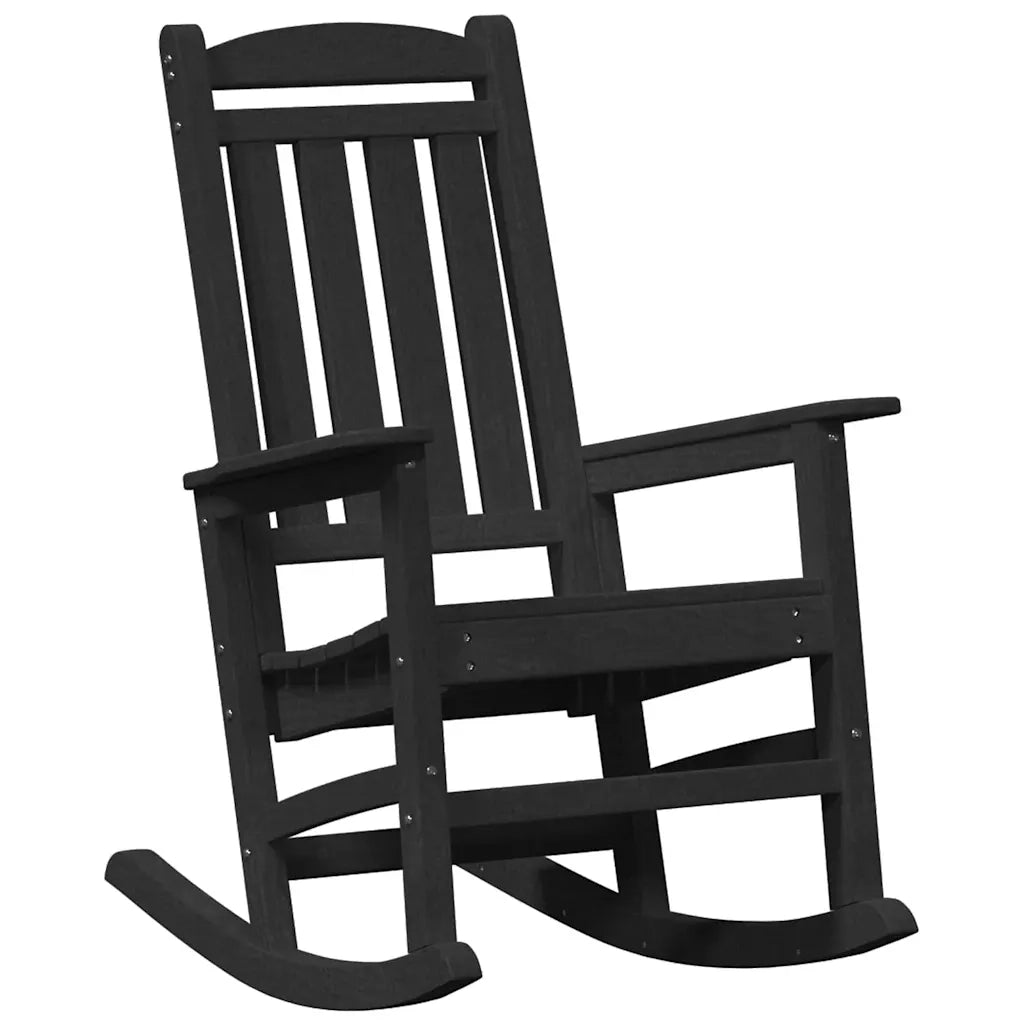 Sedia a dondolo da giardino Nero 92 x 70 x 108cm HDPE 42006615