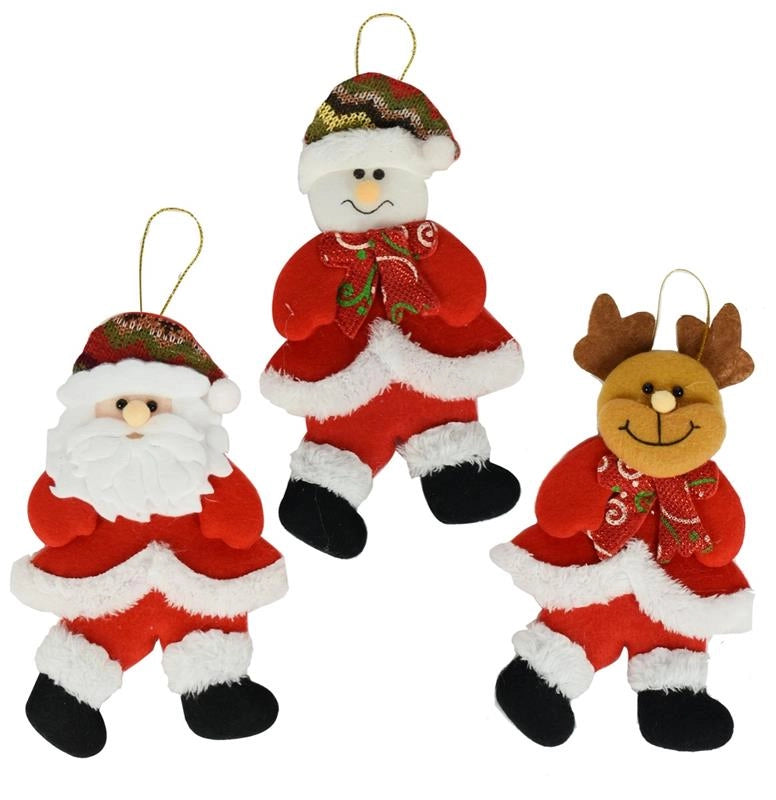 MA MAISON APPENDINO NATALIZIO DA 21 CM A PELUCHES IN DECORO ASSORTITO