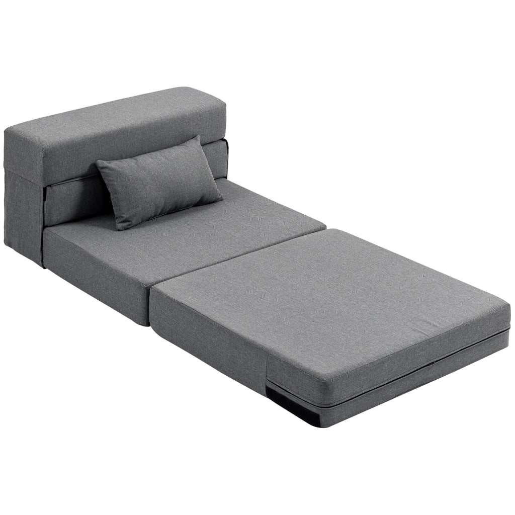 Poltrona letto pieghevole ¨C Minimal ¨C Grigio 120 kg
