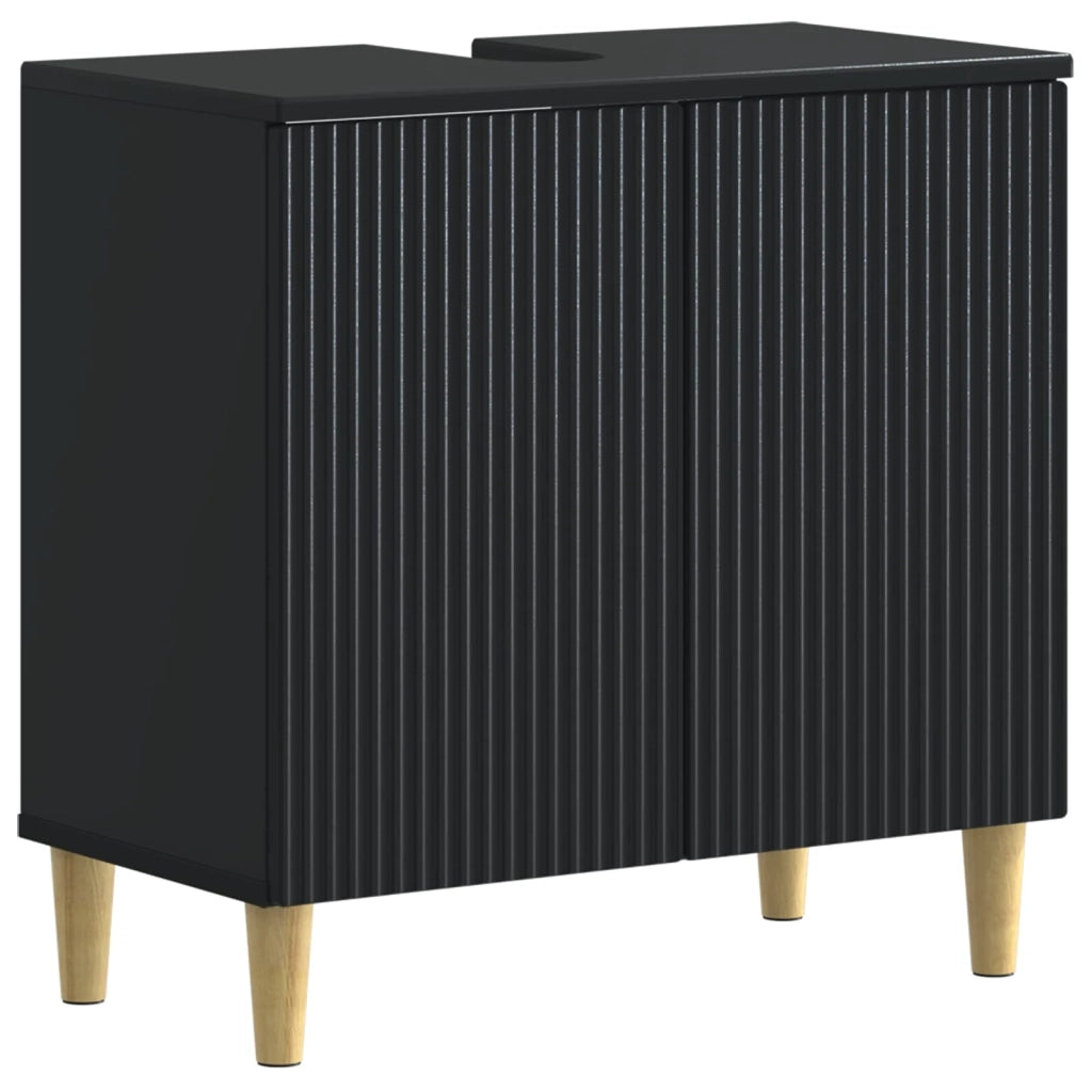 Armadio per Lavabo da Bagno ARNHEM Nero 59,5 x 31,5 x 59 cm 896566