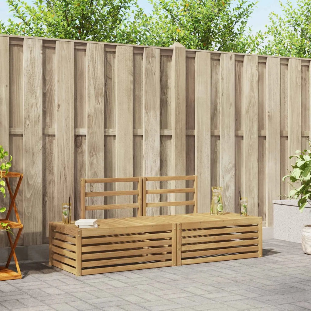 Set di divani da esterno 3 Pezzo Bianco 182,5 x 63 x 73 cm 3392454