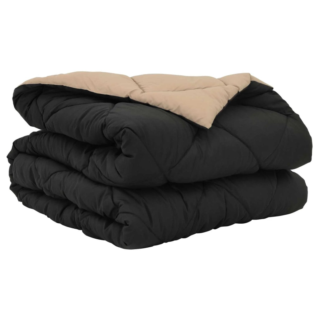 Piumone | Duvet Estivo Nero e Talpa 220 x 135 cm Microfibra
