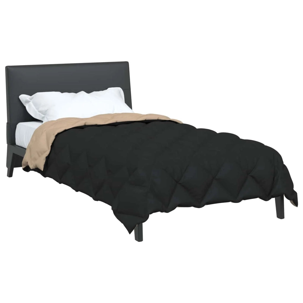 Duvet Invernale Nero e Talpa 135 x 220 cm Microfibra 42025733