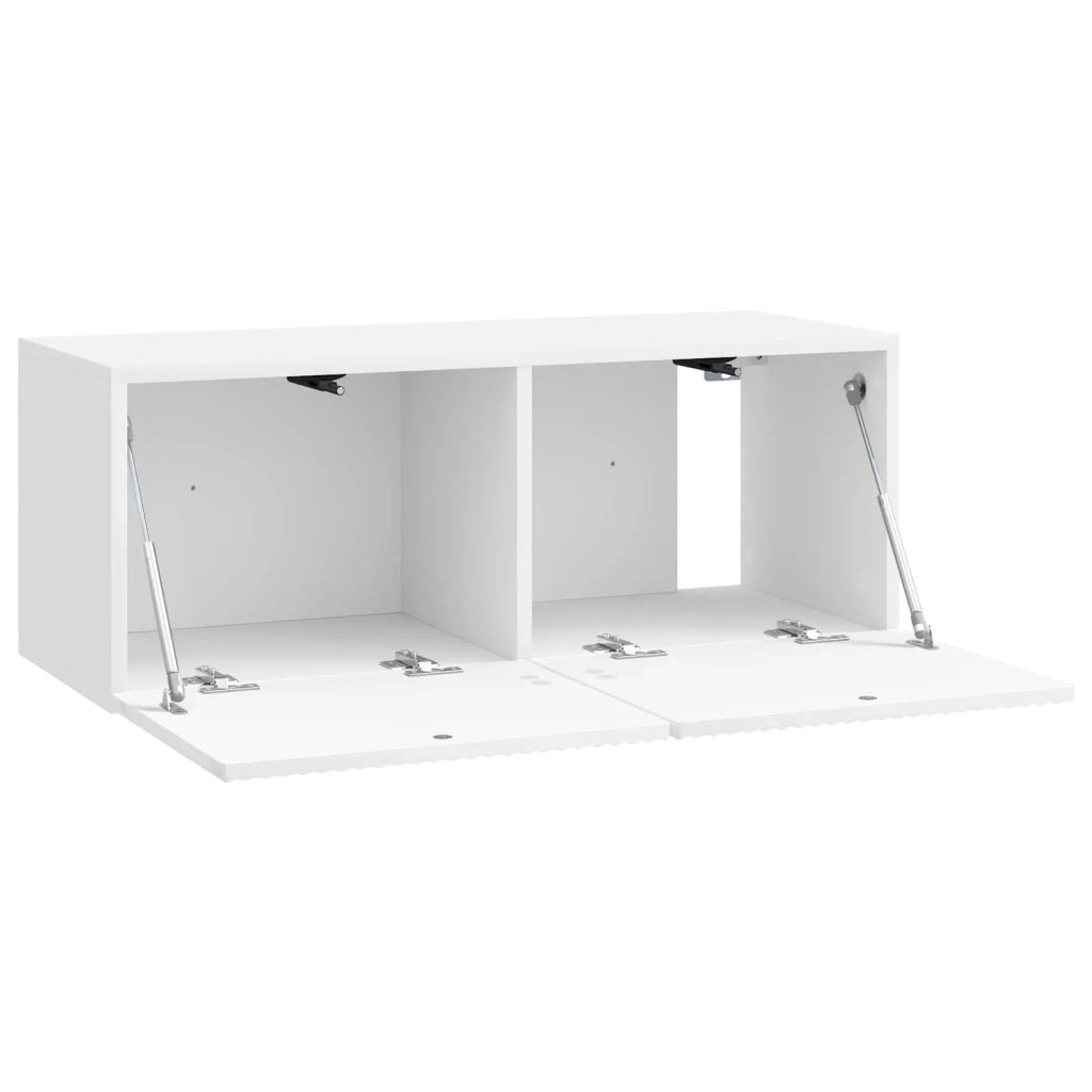 Mobile Porta TV da Muro-Credenza per TV sospesa Bianco Lucido 78,5 x 31 x 30 cm 942376