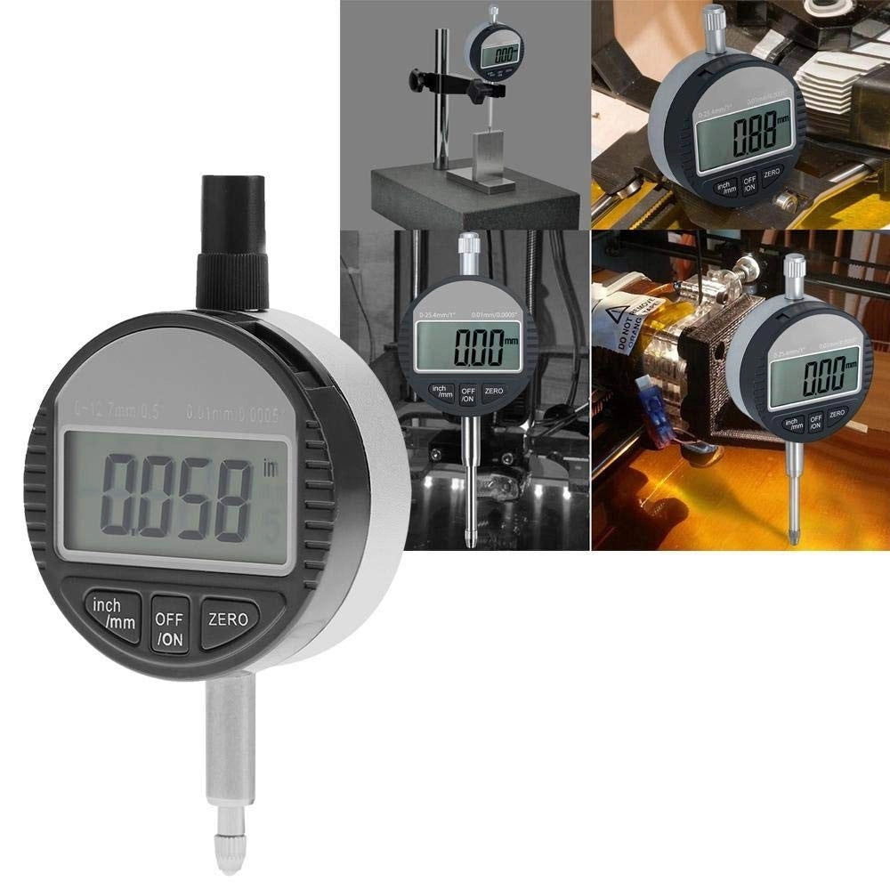Trade Shop - Comparatore Centesimale Digitale Con Display 0-12,7mm/0,5" Tornio  0,01mm/0,005" -