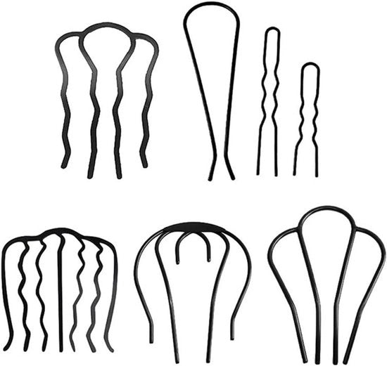Haarspeld in metallo vintage nero per stile e acconciature di matrimoni e capelli di professionisti