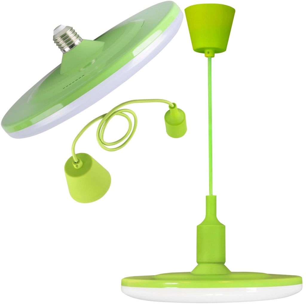 Lampada sospensione KIKI verde con LED E27 15W Polux