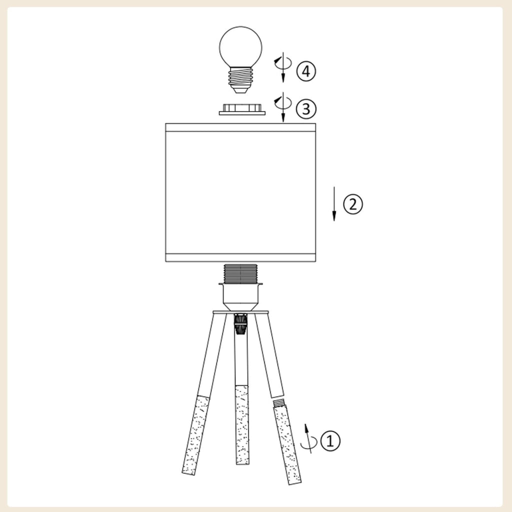 ZMH Lampada da tavolo LED E27 per camera da letto comodino