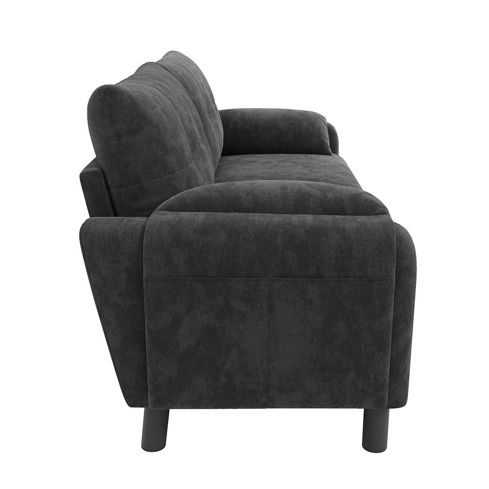 Divano 2 posti - Xylo - Chenille, stile scandinavo, grigio