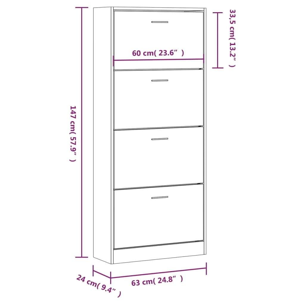 Scarpiera scarpiera mobile portaoggetti ingresso corridoio soggiorno 63 x 24 x 147 cm legno composito bianco 02_0021494