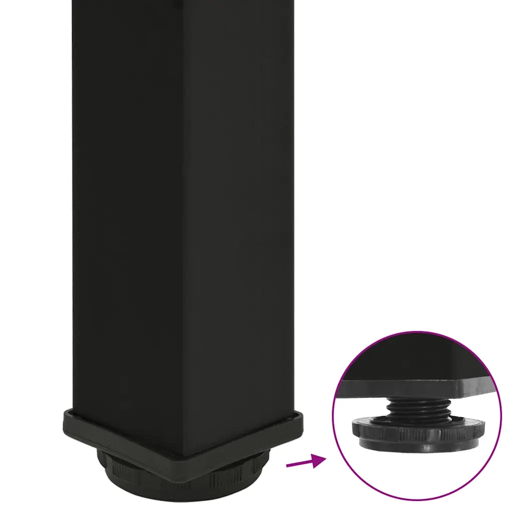 Gambe per Tavolino da Caffè 4 pz Nere 30-32 cm Acciaio 4012448