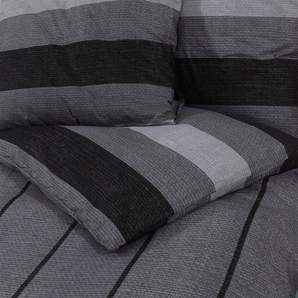Set Copripiumino Grigio Scuro 260x220 cm in Cotone 136431