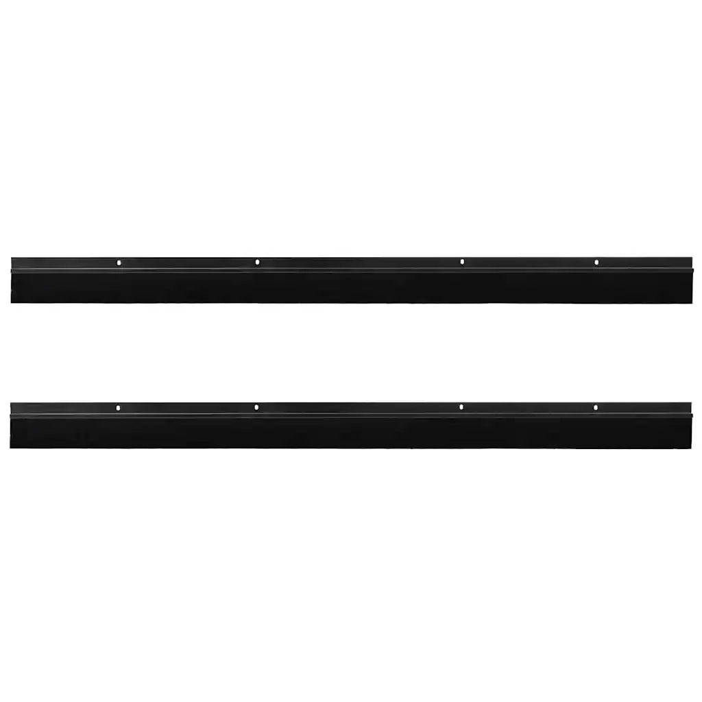 Spazzole per porte a vite 2 pcs Nero 100 cm Lega di alluminio 42019583