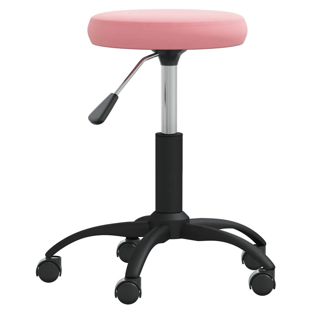 Sgabello da Massaggio in Velluto Rosa CFW8719543