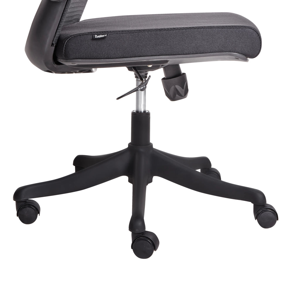 Sedia da ufficio con base girevole e braccioli regolabili in altezza con rete Nero stile moderno