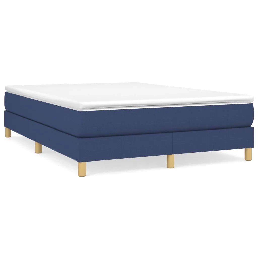Struttura Letto a Rete a Molle Blu 140x190 cm in Tessuto 3120612