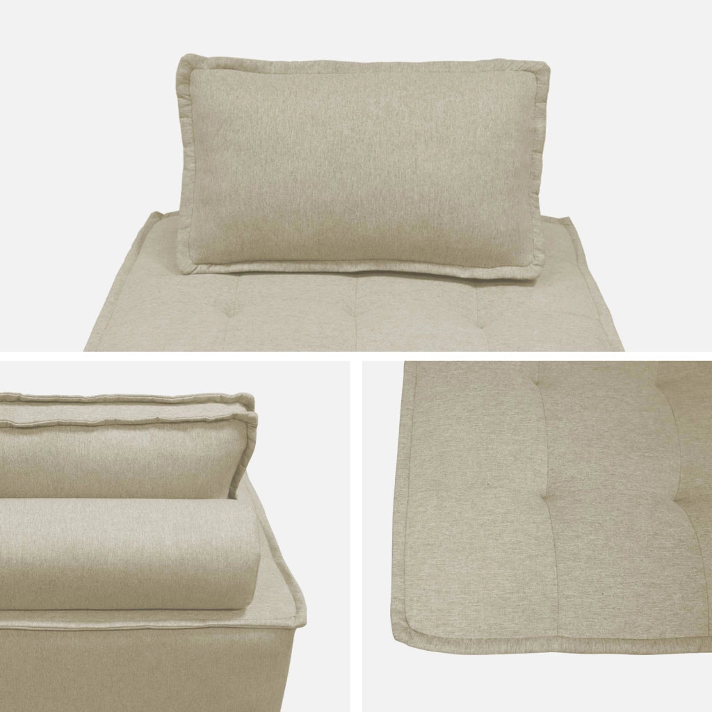 Divano modulare, 2 posti, beige