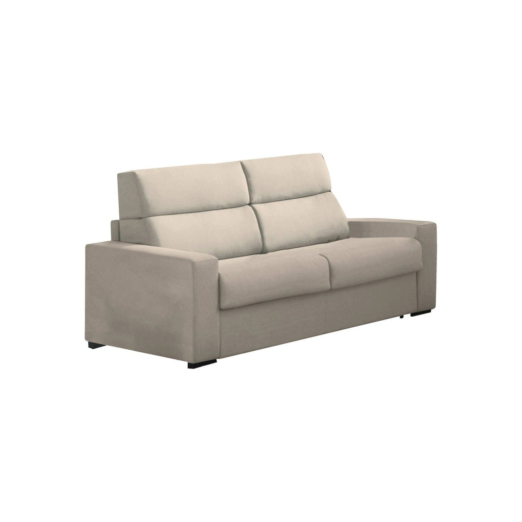 Marcon, Divano Letto 3 Posti Sfoderabile Made in Italy, 220x95 cm Grigio Tortora