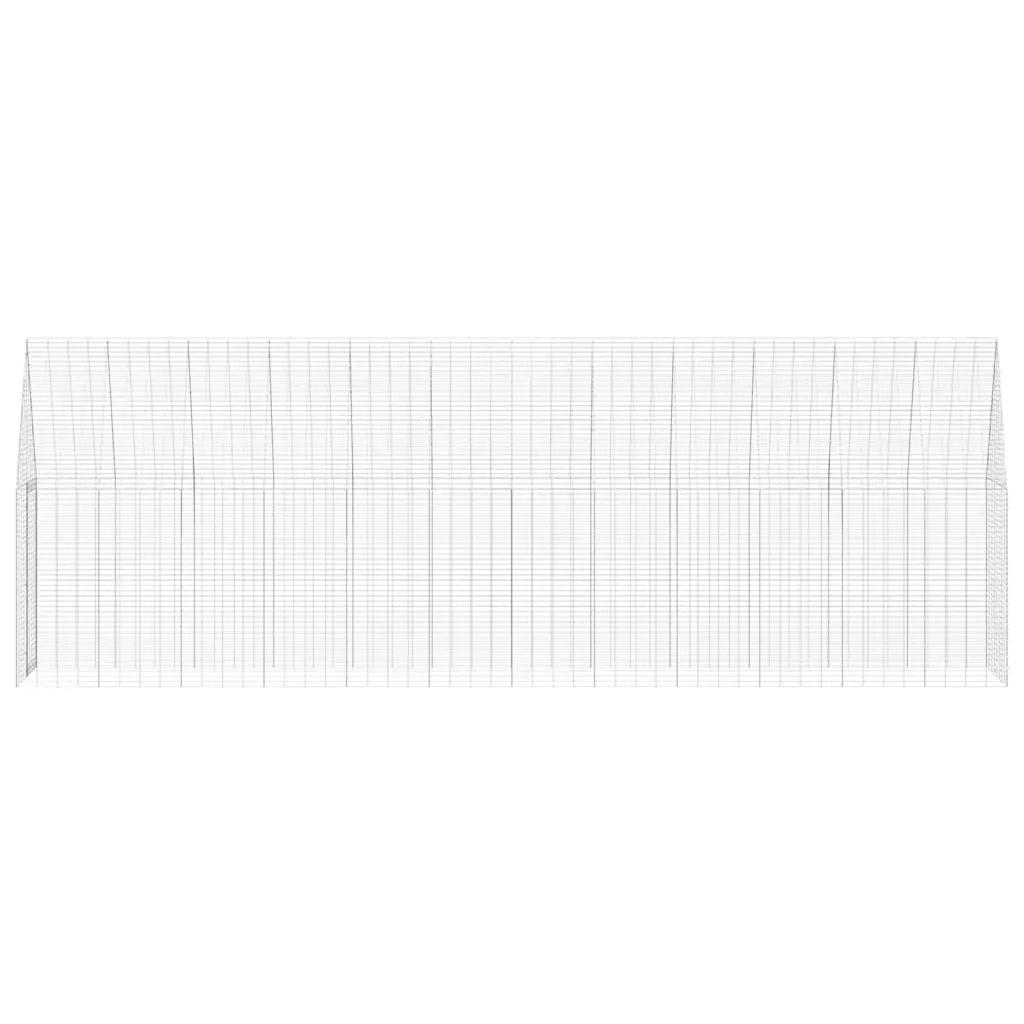 Gabbia per polli 2 pz Argento 600 x 100 x 210 cm CFW9753483