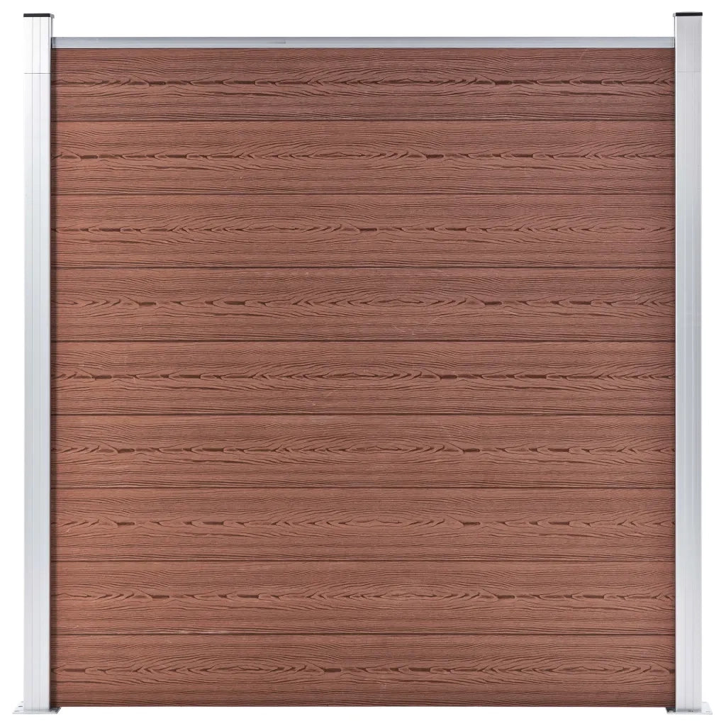 Pannelli Recinzione 7 Quadrati 1 Inclinato 1311x186cm Marrone 3053221