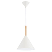 Lampada a sospensione moderna beige-marrone cono E27 15W