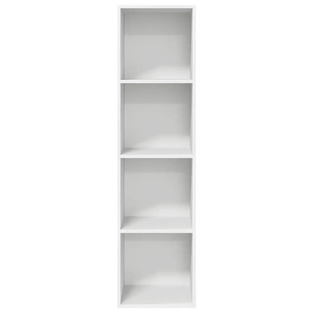 Mobile TV moderno a parete con vano contenitore 37 x 37 x 142 cm per installazione verticale o orizzontale realizzato in legno composito bianco 02_0047853