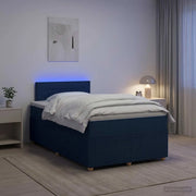 Letto box spring con materasso Blu 120 x 190 cm Tessuto 3452882