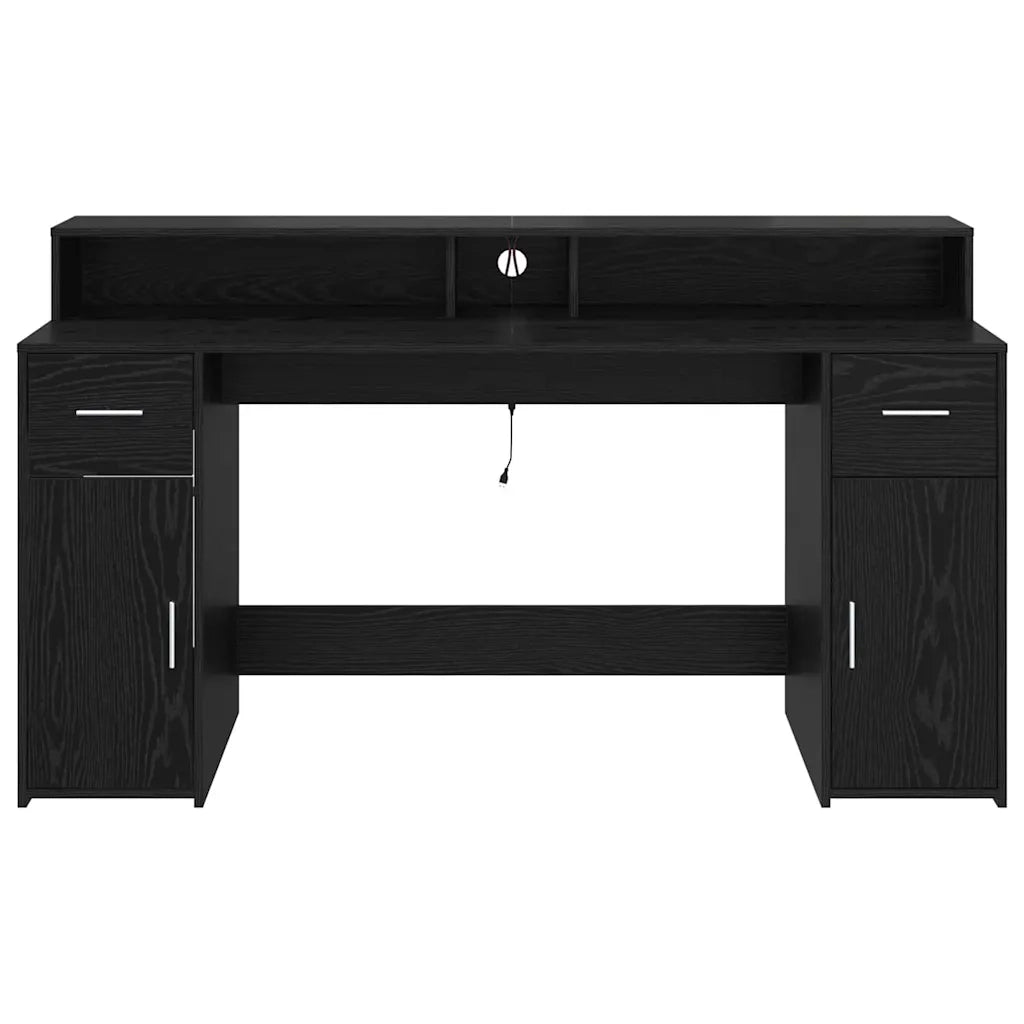 Scrivania Rovere nero 160 x 55 x 91 cm Legno multistrato 3365615