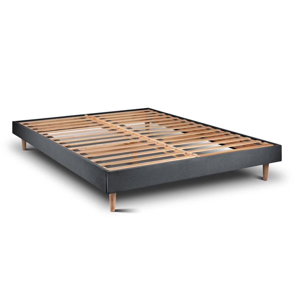 Letto 160x200 cm con testiera in linea - Tessuto velluto