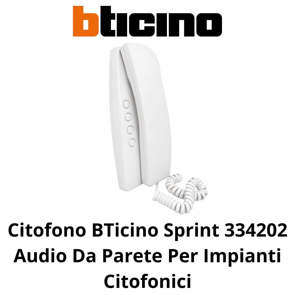Citofono bticino sprint 334202 audio da parete per impianti citofonici