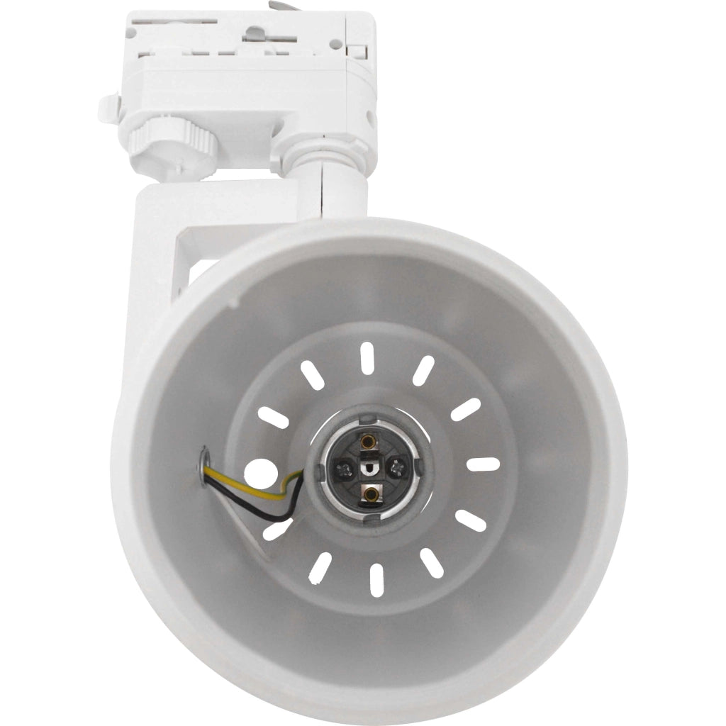 Portalampada Track Light E27 Bianco – 100x150 mm, per Illuminazione a Binario Monofase