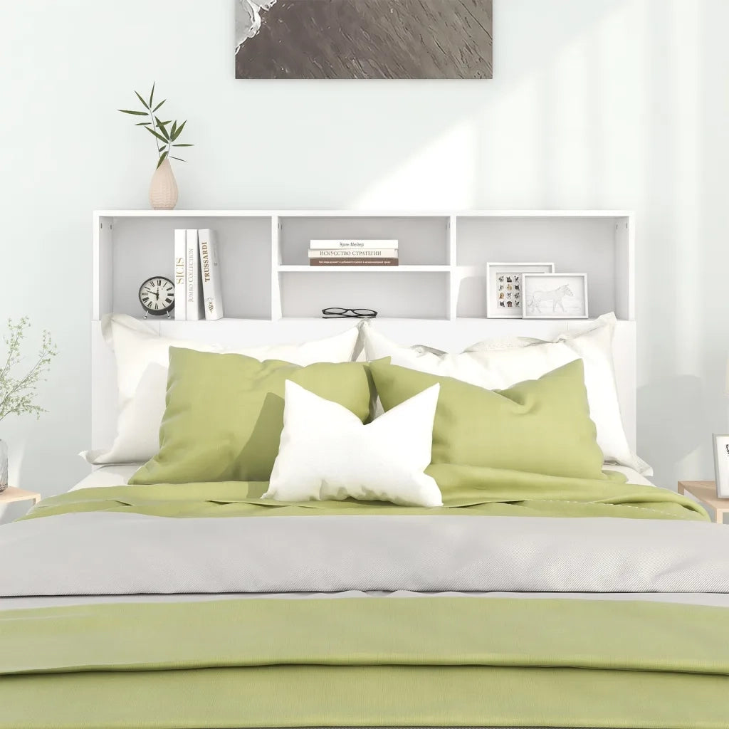 Mobiletto con testiera bianco 140x19x103,5 cm 811862