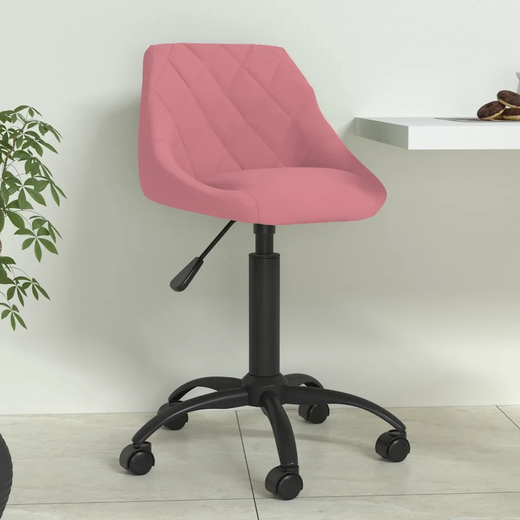 Sedia da Pranzo Rosa in Velluto