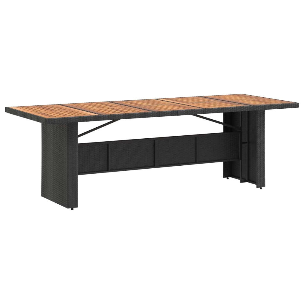 Set da pranzo per esterni 9 pz Nero e Turchese polyrattan 3422377