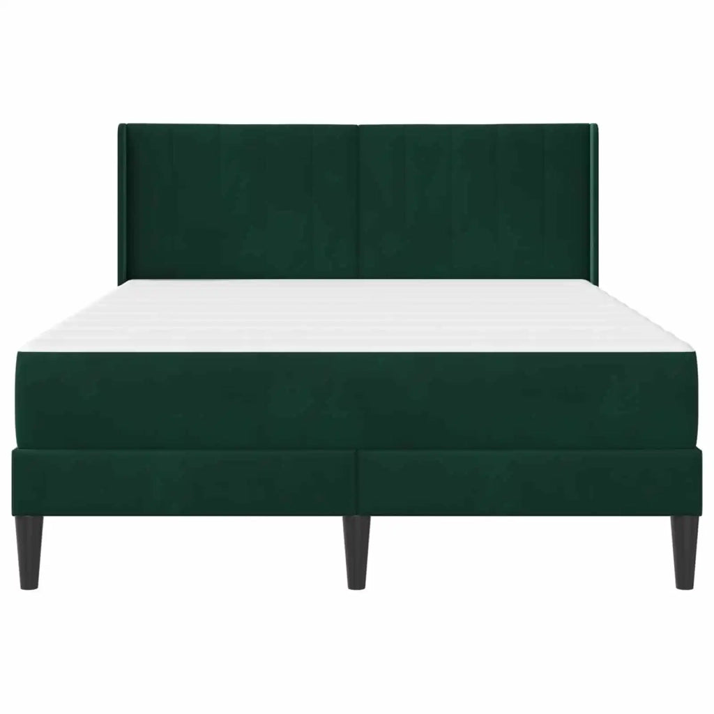 Struttura letto con materasso-Giroletto Verde Scuro 120 x 190 cm Velluto